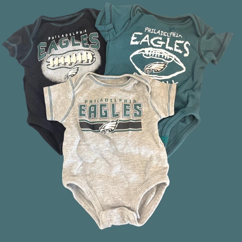 NWOT 0-3 Months Philadelphia Eagles Onesies